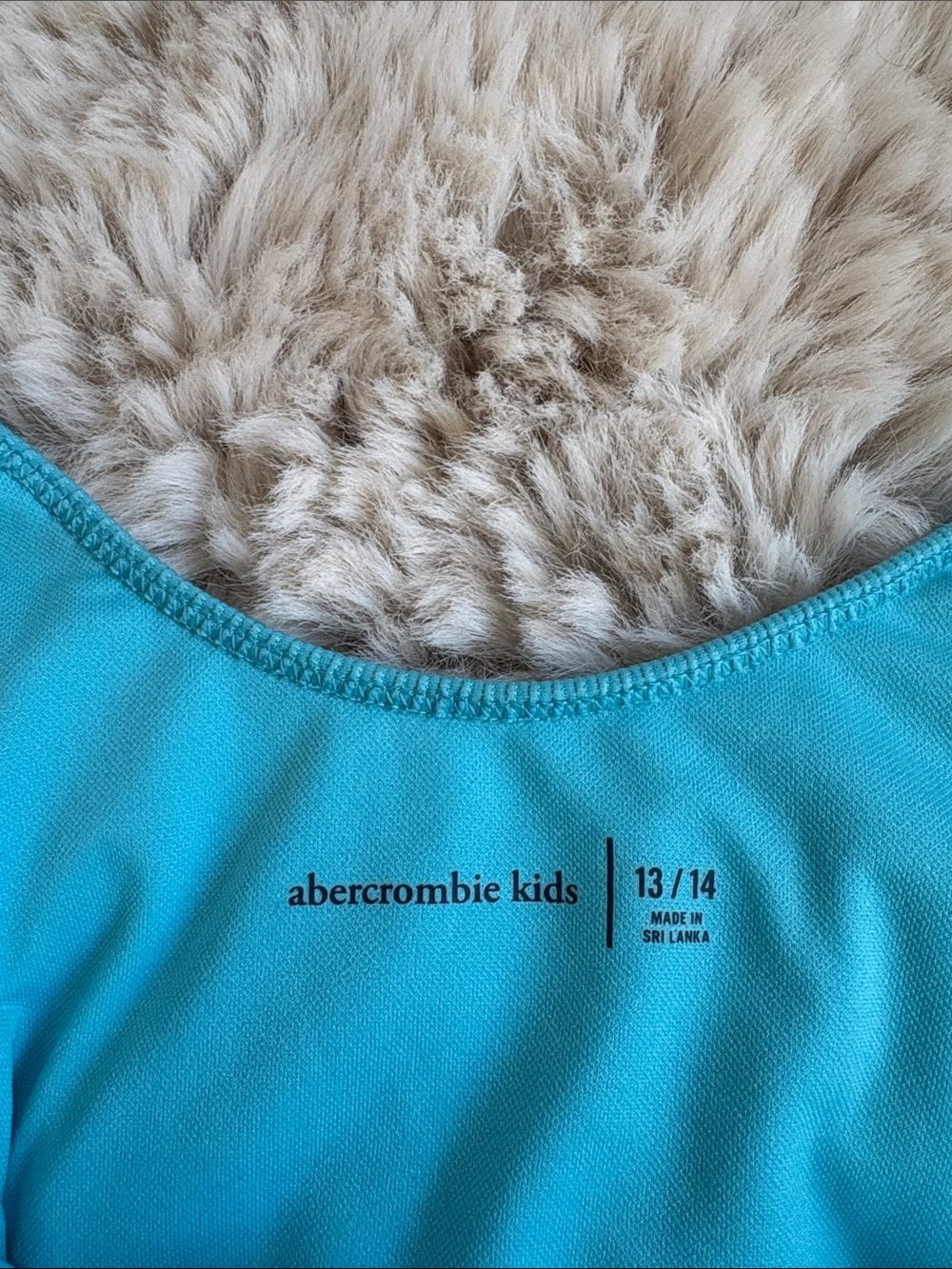 abercrombie kids Turquoise Ribbed One-Piece Swimsuit Size: L - Picture 2 of 3
